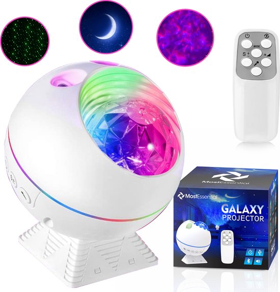 MostEssential Premium Projector Lamp 2021 Model - Star Projector - Starry Sky Projector - Galaxy Projector - 40 Color Effects - Stars / Nebula / Moon