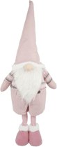 Kerst kabouter decoratie 90 cm - roze - deco gnoom - kerstdecoratie - kerst figuur - kerstman - kerstbeeld - kerstkabouter - kerstgnoom - kabouterbeeld - beeld van gnoom