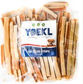 YOEKL Kip en Vis Strips - 400 gram - Hondensnacks - Hondensnoepjes - Hondensnacks Gedroogd - Hondensnacks Kauwbot