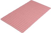 Urban Living Badkamer/douche anti slip mat - rubber - voor op de vloer - oud roze - 39 x 69 cm