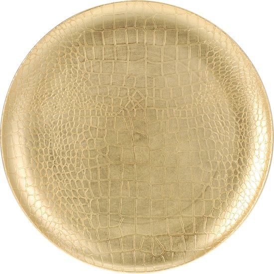Excellent Houseware kaarsenbord/onderbord - goud - kunststof - D33 cm