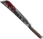 Grote machete/zwaard met bloed - plastic - 74 cm - Halloween/ridders verkleed wapens