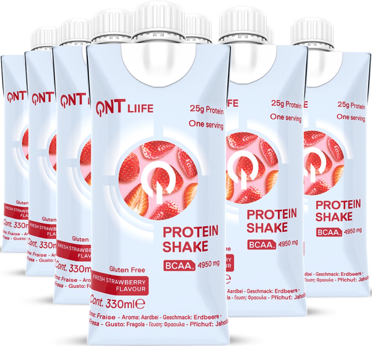 Goedkoopste QNT Delicious Whey Shake 12x330ml Strawberry