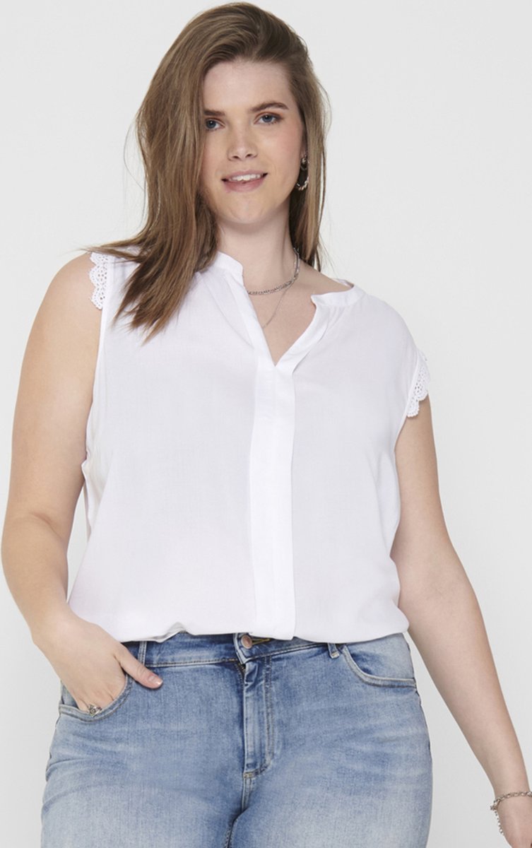 ONLY CARMAKOMA - CARMUMI S/L TOP WVN NOOS Dames T-shirt