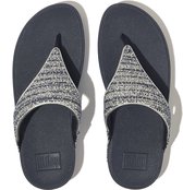 FitFlop Lulu Shimmerweave Toepost Sandales pour femmes/ Slippers BLEU - Taille 40