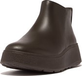 FitFlop F - Bottes pour femmes Zip à plateforme en cuir Mode MARRON - Taille 38