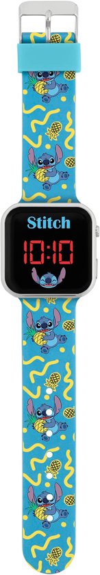 Accutime - LED Watch Stitch - Montre pour enfants avec affichage LED pour la date et l'heure - Blauw
