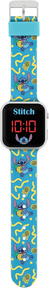 Accutime - LED Watch Stitch - Kinderhorloge Met LED Display Voor Datum en Tijd - Blauw