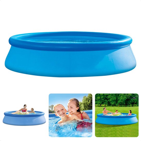 Cheqo® Familiebad - Opblaasbad - Zwembad - Opzetbad - Opzetzwembad - 244x61cm - Waterhoogte 46cm - 1942 Liter