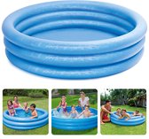 Cheqo® 3-Rings Zwembad - Opblaasbaar Zwembad - Opzetbad - Zwembad voor Kinderen - 147cm - 33cm - 3 Luchtkamers - Dubbelventielen - Kinderbad