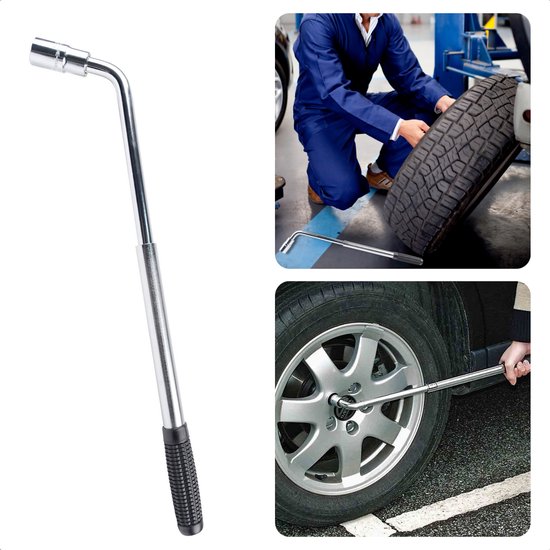 Uitschuifbare Wielmoersleutel - 35-55cm - 1/2 aansluitvierkant - 17 & 19mm Dop