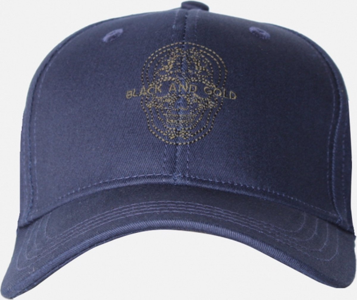 Black And Gold pet blauw met logo in khaki (universele maat)