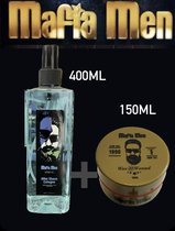 2 Pack- Aftershave Cologne Mafia Men Privé 400ml - Mafia Men Haarwax 10 Wanted 150ml