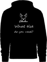 Grappige hoodie - trui met capuchon - Hondenliefhebber - Chihuahua - maat XL