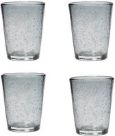 Broste Copenhagen Bubble serie set van 4 water glazen grijs - mond geblazen 20 CL