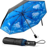 Paraplu, klassiek, winddicht, automatisch, inklapbaar, compact, met één knop, automatisch openen en sluiten