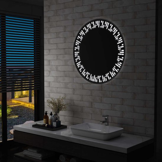 The Living Store LED-spiegel - ronde badkamerspiegel - 80 cm - IP44