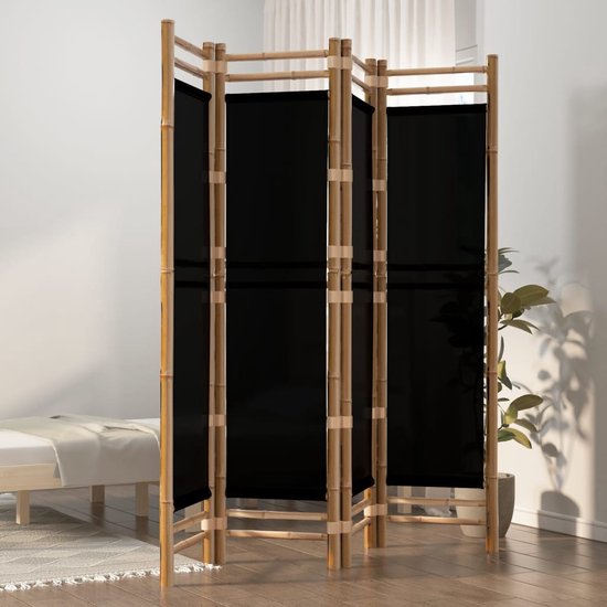 The Living Store Bamboe Kamerscherm - 160 x 180 cm - Met 4 panelen
