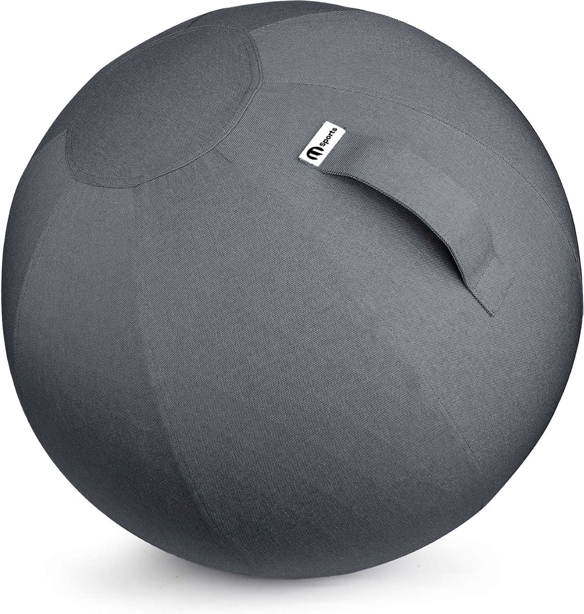 M sports - Fitness Yoga Bal Exercise Ball Gym Bal 75 cm - incl wasbare hoes - incl pomp - Grijs