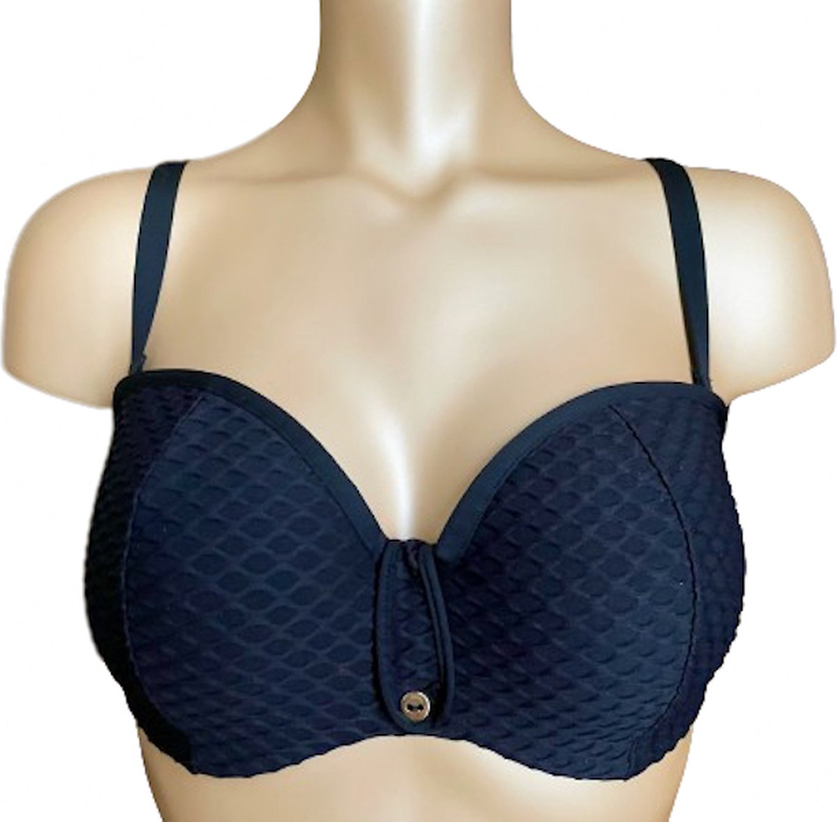 Bikini Modellante Feba FR3D1 Con Ferretto | Coppa 85E E Bottom 42 | Blu Scuro/Crema - 2