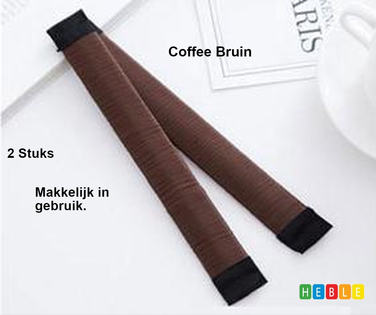 ***Maggie`s Magic Bun Set - Knot maker - Bruin/Coffee - van Heble® ***