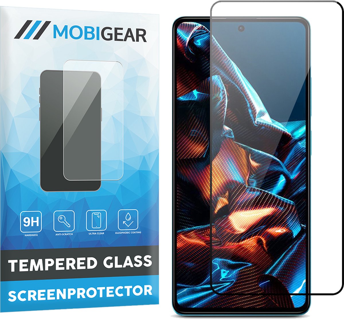 Mobigear Screenprotector geschikt voor POCO X5 Pro Glazen | Mobigear Premium Screenprotector - Case Friendly - Zwart