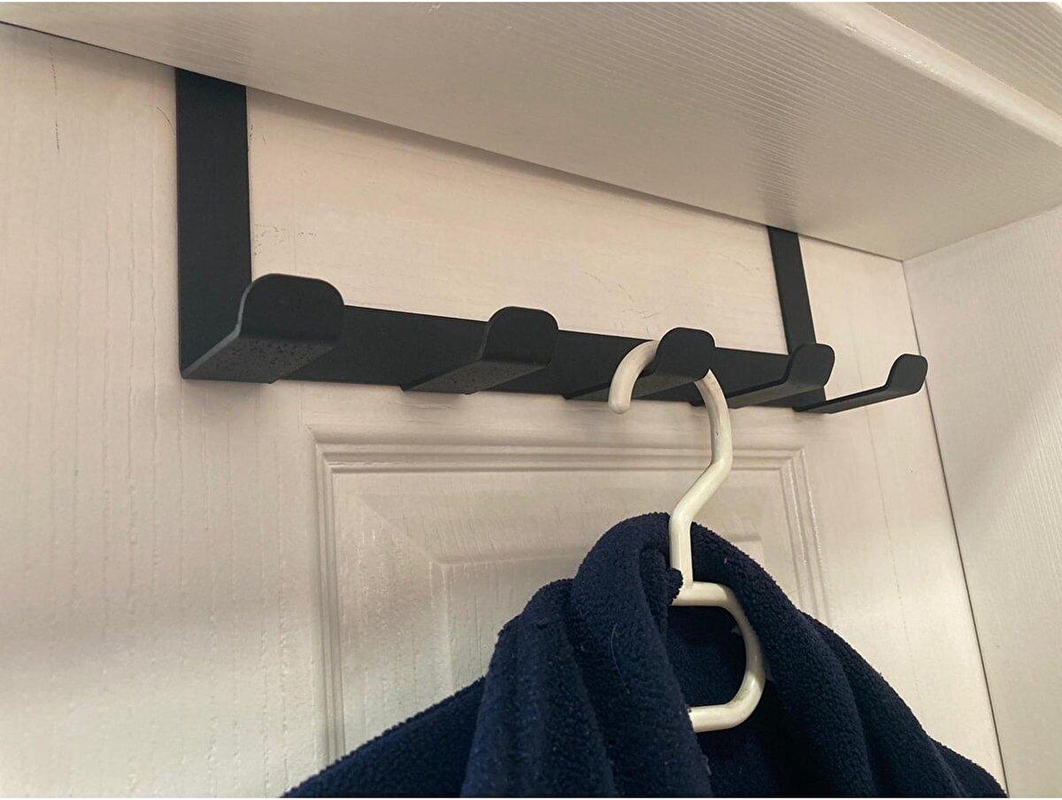 Handdoekrek voor over de deur - Drievoudig - Voor badkamer - Flexibel