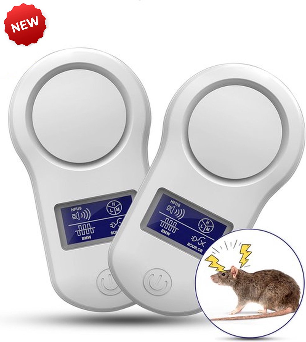 Nuvance - Répulsif souris - Répulsif ultrasonique - Répulsif rat - 360  degrés et 4