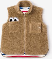 Woody x Anne Kurris - Unisex Bodywarmer in Teddy Fleece - Bruin - 8 jaar