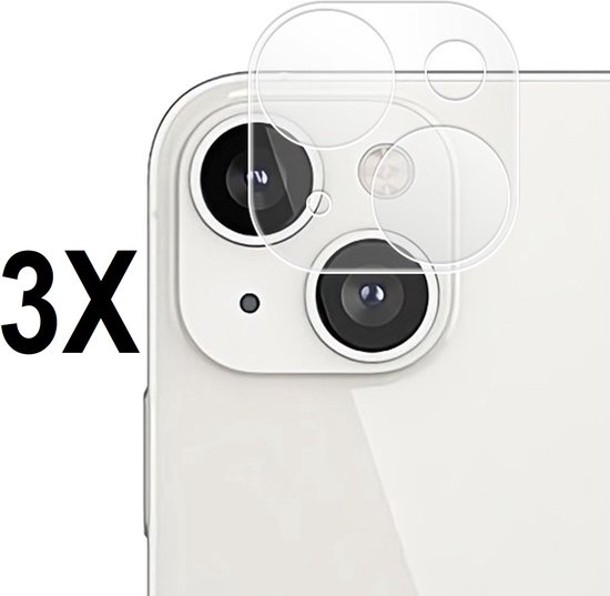 Screenz® - Camera lens protector geschikt voor iPhone 14 /14 Plus - Screenprotector Camera Lens - Beschermglas camera geschikt voor iPhone 14 / iPhone 14 Plus - 3 stuks