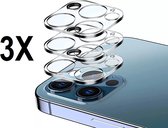 Screenz® - Camera lens protector geschikt voor iPhone 15 Pro/15 Pro Max - Screenprotector Camera Lens - Beschermglas camera geschikt voor iPhone 15 Pro / iPhone 15 Pro Max - 3 stuks