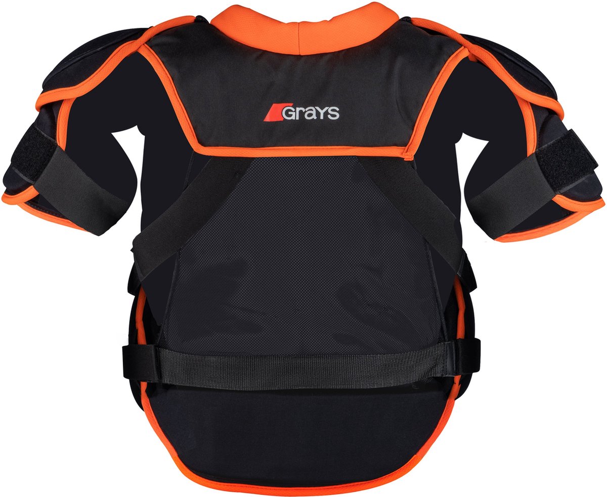 Grays hockey keeper kit Body Amour Zwart / Oranje - maat Small