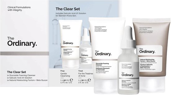 The Ordinary The Clear Set - Glucoside Foaming Cleanser Salicylic Acid 2% Solution Natural Moisturizing Factors + Beta Glucan