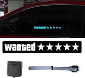 Fenêtre de voiture WANTED LED Lights - GTA 5 Star LED Neon Car Sticker - Feux de voiture - Panneau LED de voiture - Bandes LED de voiture - Bande Siècle des Lumières