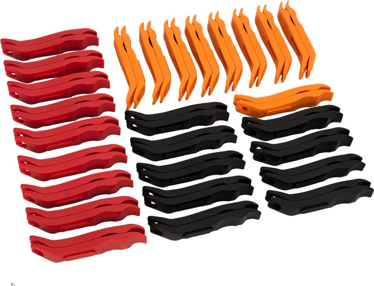 UNIOR - SET OF TIRE LEVERS - RED - 27 PAIRS - END OF STOCK
