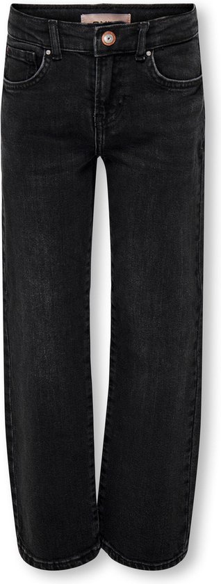 ONLY KOGMEGAN WIDE BLACK AZG NOOS Meisjes Jeans - Maat 122