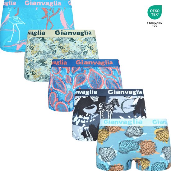 Gianvaglia Deluxe GVG-8806 Lot de 5 Boxers en coton pour femmes - XL