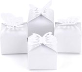 Gondeldoosjes - Bonbon / Bonbons doosje - Wit - Vlinder - Moederdag / Verjaardag - Geboorte - Kerst - Traktatiedoosjes - Geschenk Verpakking - Uitdeel Doosje - Feest - cadeaudoos - Snoepdoosje | Gift - Leuk verpakt - Inpakdoosje - DH collection