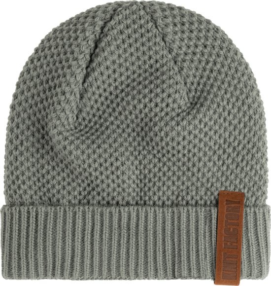 Knit Factory Jazz Gebreide Muts Heren & Dames - Beanie hat - Urban Green - Warme groene Wintermuts - Unisex - One Size