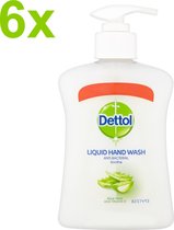 Dettol Vloeibare Handzeep met Aloë Vera en Vitamine E / Anti-Bacterieel - 6 x 250 ml - voordeelverpakking