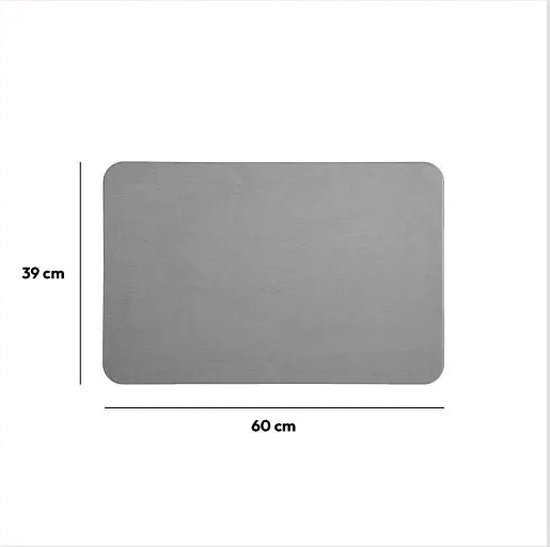 Atmosphera - Tapis de bain - Tapis - 39x60cm - Grijs
