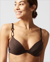 Chantelle - Texture - Bikinitop - Maat 75C - Bruin - C14G20