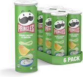Bol.com Pringles Sour Cream & Onion Chips - 6x 165 gr - Voordeelverpakking aanbieding