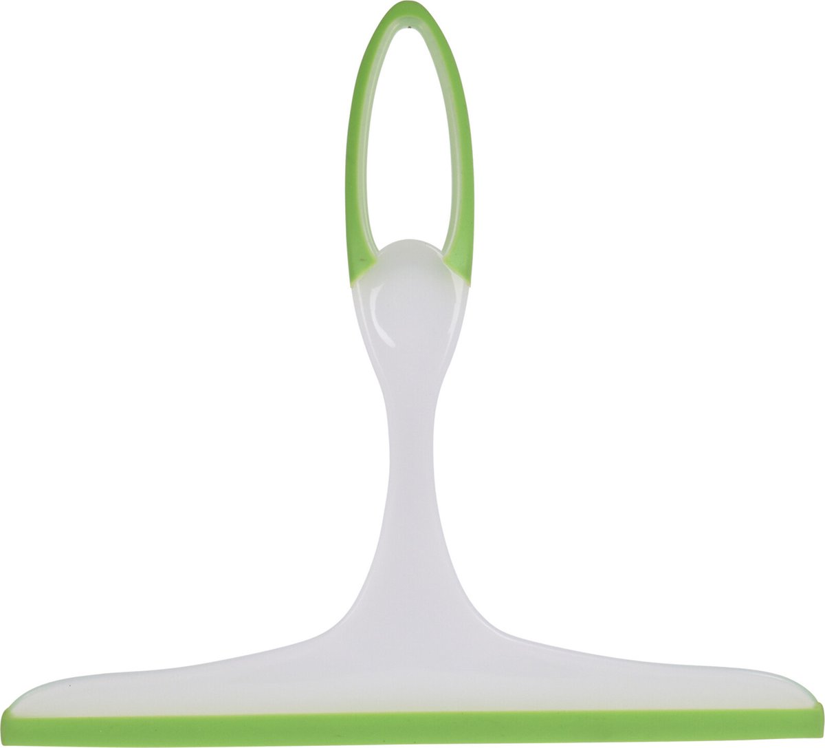 Goedkoopste Bathroom solutions Raamwisser - raamtrekker - douchewisser - wit/groen - pp kunststof - 23 x 25 x 3 cm