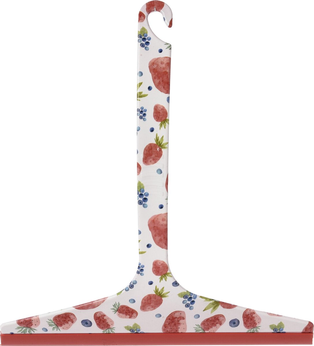 Goedkoopste Excellent Houseware Raamwisser - raamtrekker - douchewisser - rood - pp kunststof - 25 x 20 x 3 cm