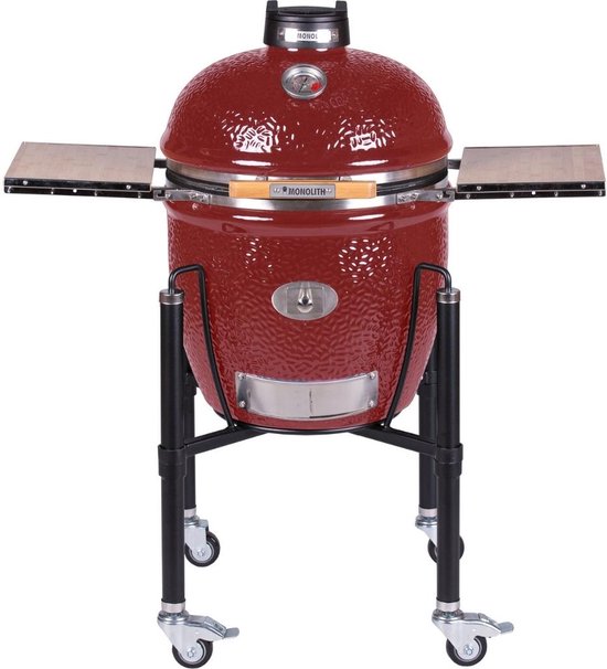 Monolith – kamado -Houtskoolbarbecue – Classic – PRO2.0 – rood – met onderstel- 46 cm
