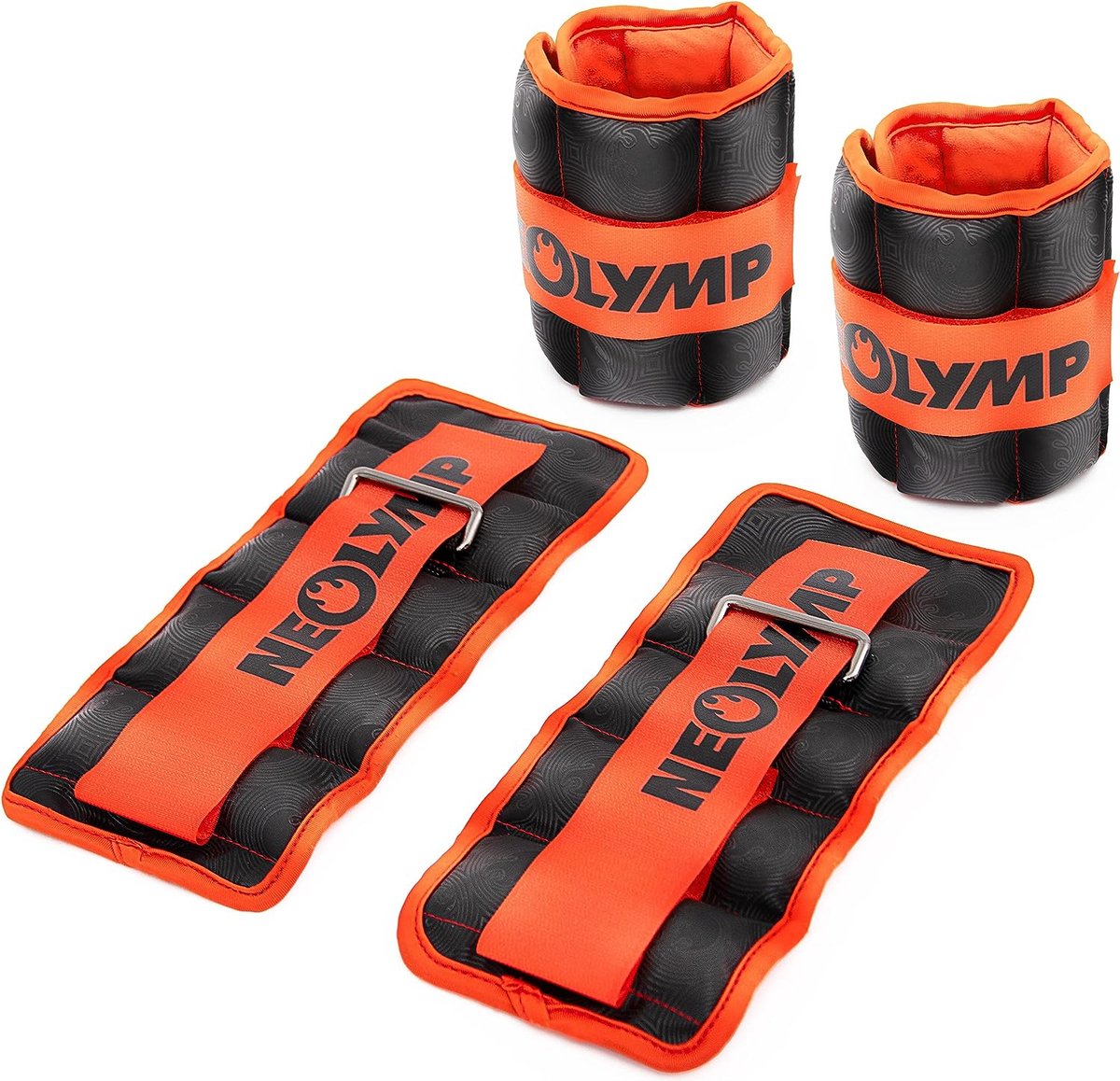 MSports Gewichtsmanchetten, professioneel, instelbaar, gewicht naar keuze van 0,5 - 3 kg, voet- en handgewichten, met oefenposter en workout-app