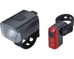 BBB Cycling StudCombo Strap Fietsverlichting Set - Voorlicht & Achterlicht Fiets USB oplaadbaar - 130 Lumen - Accu 10 uur - Fietslicht Voor en Achter - BLS-144