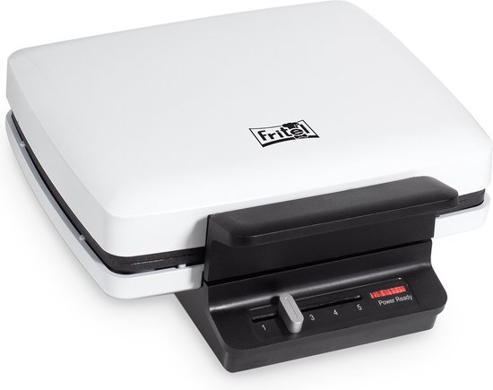 FRITEL Wafelijzer WA 1230 - Wafeltoestel / Wafelmaker - 4x7 Wafelplaat - 23x24cm - 1200W - Antiaanbak - Vaste Bakplaten - Wit