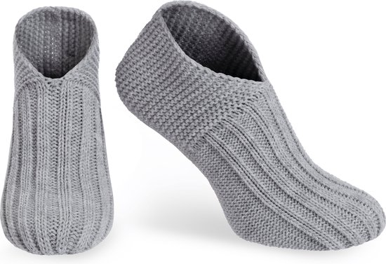 Knit Factory Miles Slofsokken - Sokken voor Dames en Heren - Gebreide sloffen - Huissokken